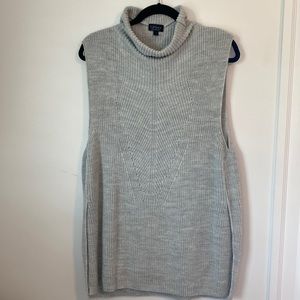Topshop Knit Sweater Tank with Size Slit Grey Size 10